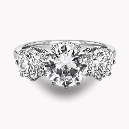 Brilliant Cut 3.73ct Diamond Three Stone Ring
