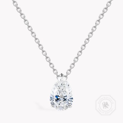 D/IF Pear Shaped 1.58ct Diamond Pendant