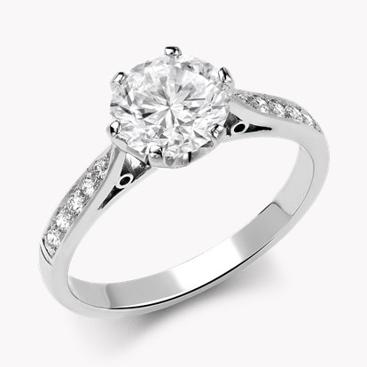 Antique Inspired 1.33ct Diamond Solitaire Ring in Platinum