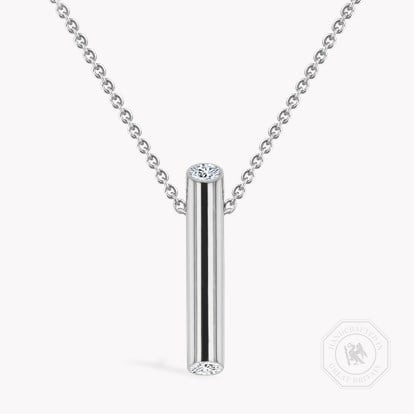 Eclipse 0.43ct Diamond Drop Pendant in 18ct White Gold