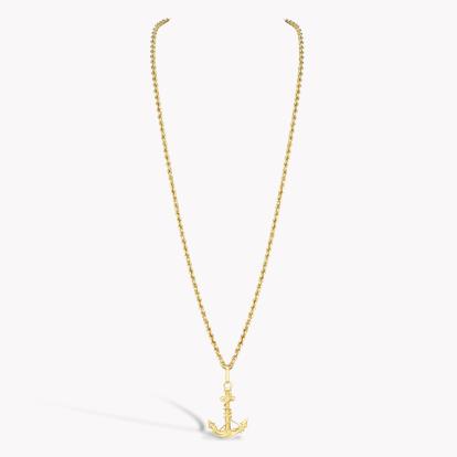 Victorian Anchor and Rope Pendant in 18ct Yellow Gold