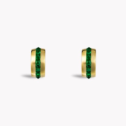 RockChic Princess Cut 1.21ct Emerald Hoop Earrings