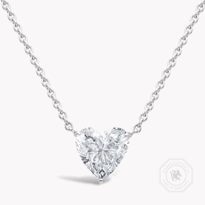 Heart Cut Diamond Pendant 2.01ct in 18ct White Gold