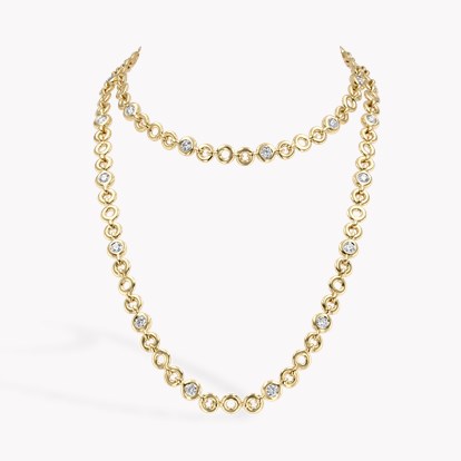 RockChain Diamond Necklace 6.02cts in 18ct Yellow Gold