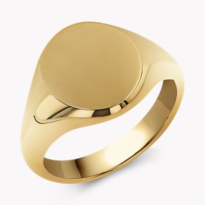 Oval Signet Ring in 18ct Yellow Gold