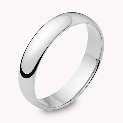 4mm Light Court Wedding Ring in Platinum