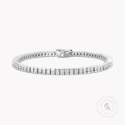 Princess Cut Diamond Line Bracelet