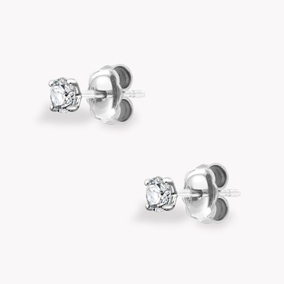 Contemporary Brilliant Cut 0.30ct Diamond Stud Earrings in 18ct White Gold