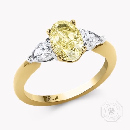 Classic 1.19ct Oval Cut Diamond Three Stone Ring