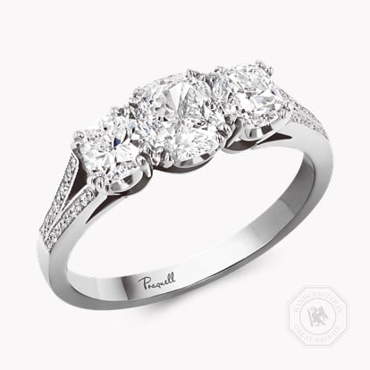 Imperial 1.92ct Diamond Three Stone Ring in Platinum
