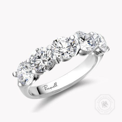 Round Brilliant Cut Diamond Five-Stone Ring
