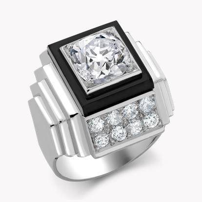 Art Deco Boivin Cocktail Ring 1.80ct in Platinum