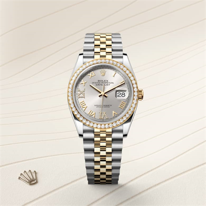 Datejust 36, Oyster, 36 mm, Oystersteel, yellow gold and diamonds watch