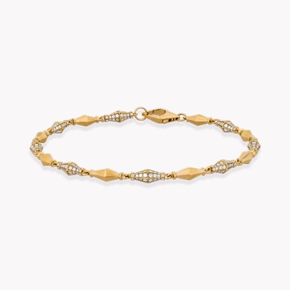 Cleopatra 1.499ct Diamond Gold Link Mini Bracelet