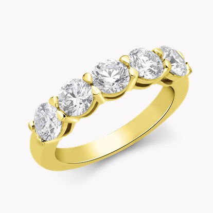 Five Stone Diamond Ring 2.00ct in 18ct Yellow Gold