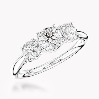 0.51ct Diamond Three-Stone Ring Platinum Trilogy Setting