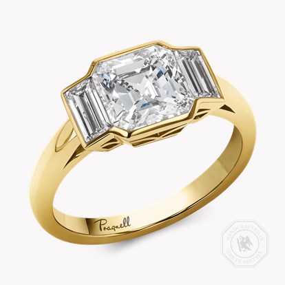 Kingdom 2.53ct Botswana Diamond Three Stone Ring in 18ct Yellow Gold