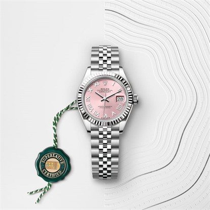Lady-Datejust, Oyster, 28 mm, Oystersteel and white gold watch