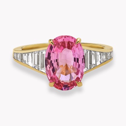 Masterpiece 3.09ct Sri Lankan Padparadscha Sapphire and Diamond Ring