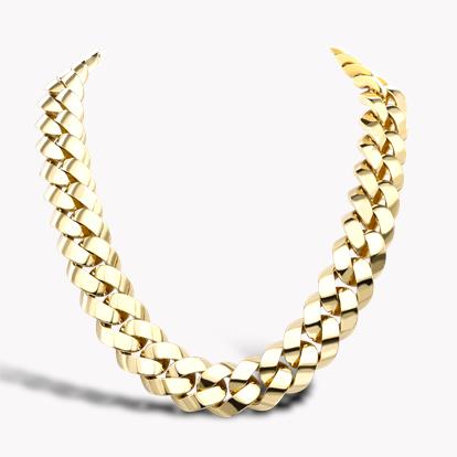 Cuba Necklace - Rubover Setting in Yellow Gold