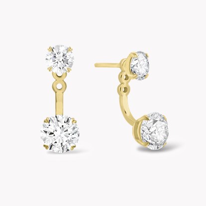 Windsor Diamond Stud with Celia Diamond set drop in 18ct Yellow Gold