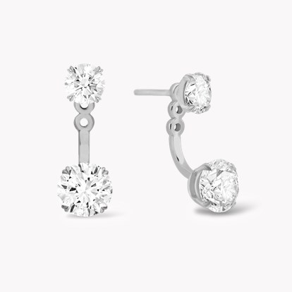 Windsor Diamond Stud with Celia Diamond set Drop in 18ct White Gold