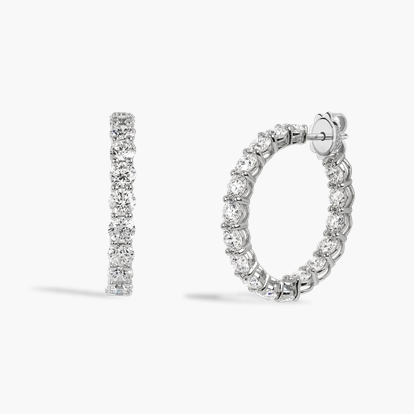 Brilliant Cut 5.25ct Diamond Hoop Earrings