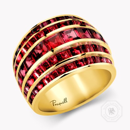 Manhattan Classic Ruby Ring 6.08ct in 18ct Yellow Gold