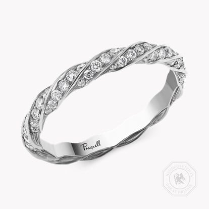Contemporary Brilliant Cut 0.80ct Twist Eternity Ring in Platinum