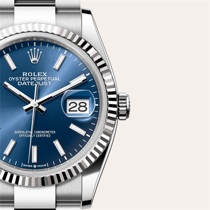 Datejust 36, Oyster, 36 mm, Oystersteel and white gold watch