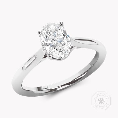 Gaia 1.02ct Oval Cut Diamond Ring in Platinum