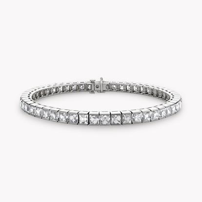 Art Deco French Cut Diamond Line Bracelet 16ct in Platinum