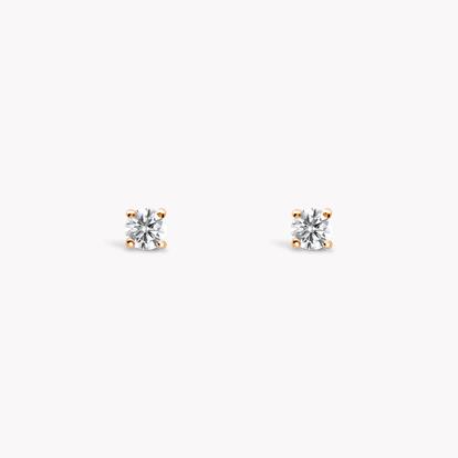 Diamond Stud Earrings 0.20ct in Rose Gold
