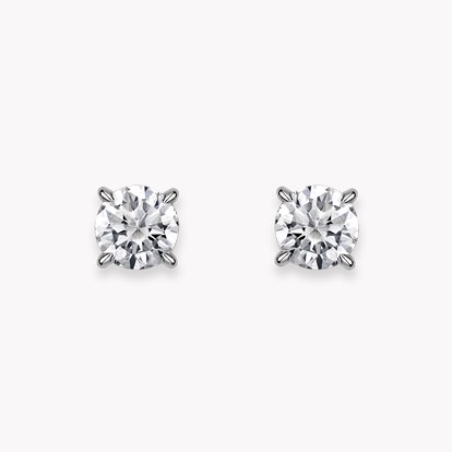Contemporary Brilliant Cut 1.08ct Diamond Stud Earrings in 18ct White Gold