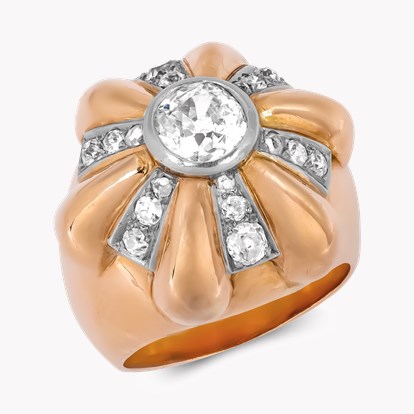 Old Mine Cut Diamond Ring