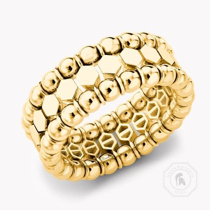 Bohemia Expandable Three Row Ring in 18ct Yellow Gold