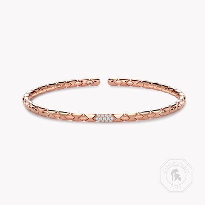 Groove Diamond Textured Bangle