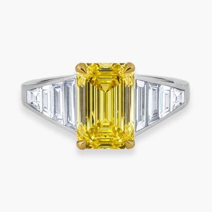 Masterpiece 3.01ct South African Fancy Vivid Yellow Diamond Ring