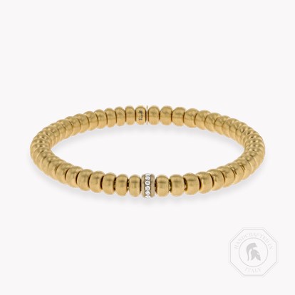 Bohemia Large Brushed Rondell Expandable Diamond Bangle