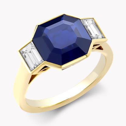 Sapphire and Diamond Kingdom Ring 4.92CT in Yellow Gold
