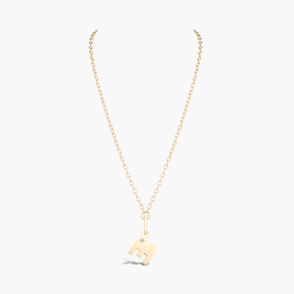 Letter M Diamond Pendant Charm
