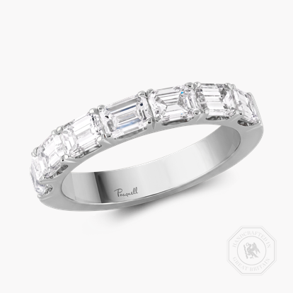 Emerald Cut 2.17ct Diamond Half Eternity Ring