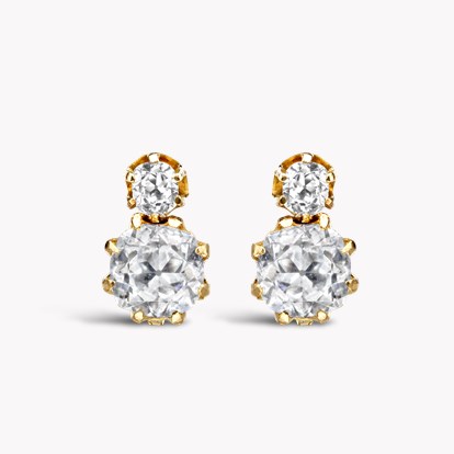 Victorian 2.32ct Diamond Drop Earrings