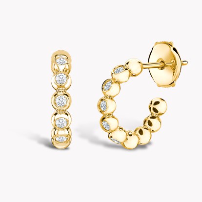 Bohemia Diamond Hoop Earrings 0.27ct in 18ct Yellow Gold