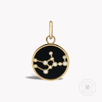 Constellation Diamond and Black Onyx Virgo Pendant Charm