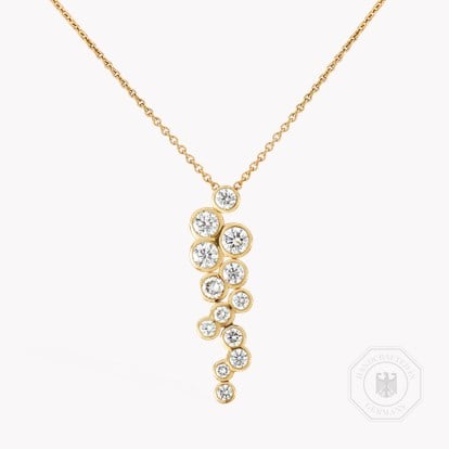 Bubbles Diamond Drop Pendant 3.15ct in 18ct Rose Gold