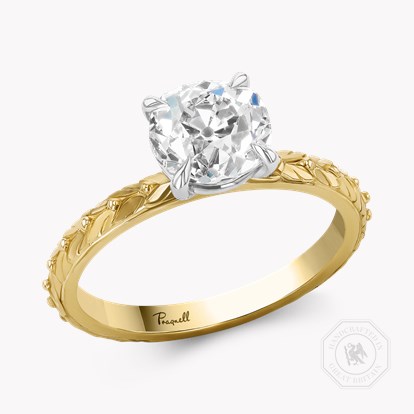 Apple Blossom 1.79ct Cushion Cut Diamond Ring