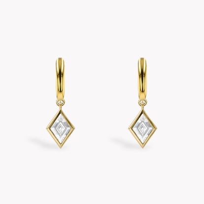 Lozenge Cut 1.33ct Diamond Drop Earrings