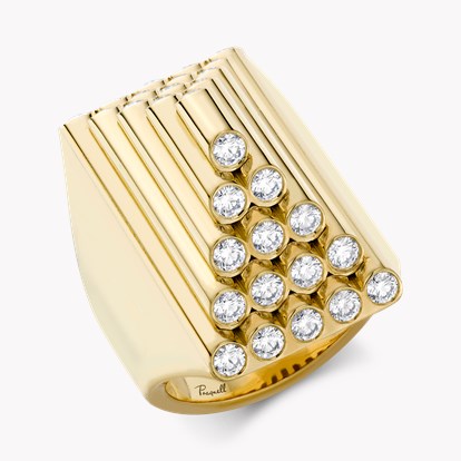 Eclipse 1.24ct Diamond Pyramid Ring - 6mm Width in 18ct Yellow Gold