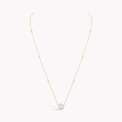 Honeycomb Diamond Solitaire Pendant